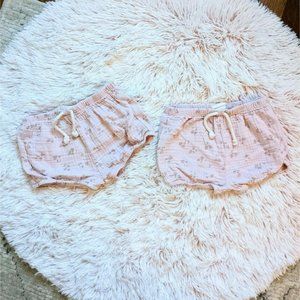 Zara Pink Floral Bloomers 2pc Twin Set Bundle 9-12m